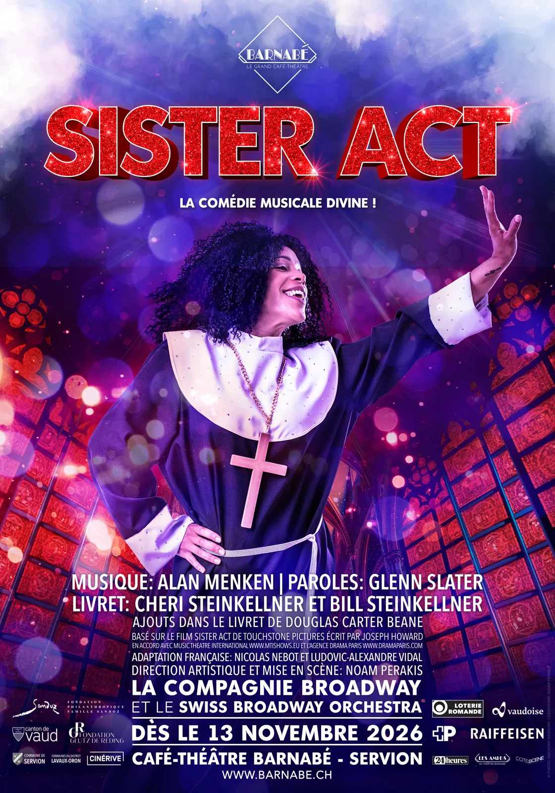 Affiche de Sister Act, la comédie musicale au Café-Théâtre Barnabé